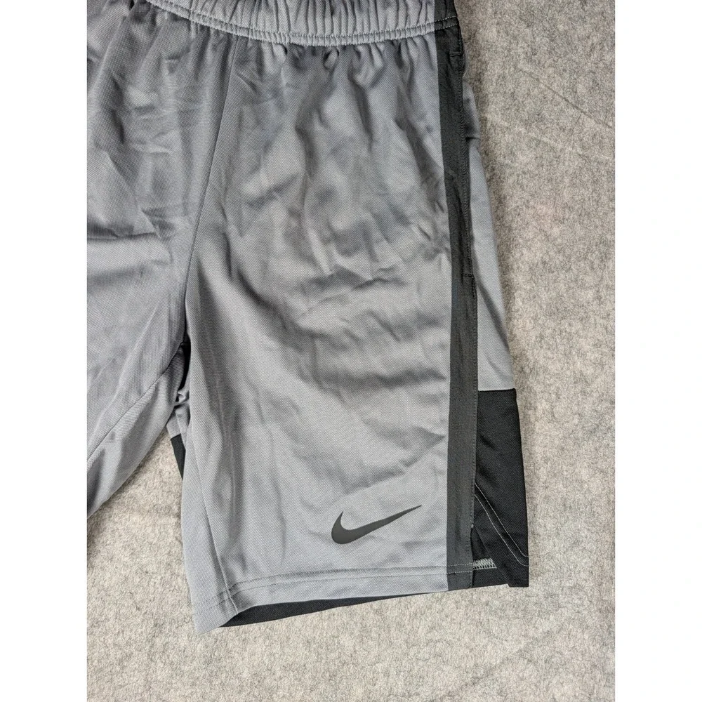 Nike Mens Basketball Shorts Grey Black Mesh Athletic Gym Training 5543